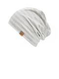 Beanie Cambridge Grey Stripes - chemo mutsje / alopecia mutsje chemo mutsjes dames Mooihoofd - Beanie Cambridge grey Stripes