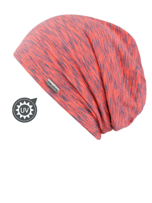 Beanie Helsinki roze/grijs met UV-Bescherming - chemo mutsje/ alopecia mutsje chemo mutsjes dames mooi hoofd - Beanie Helsinki roze/grijs met UV-Bescherming
