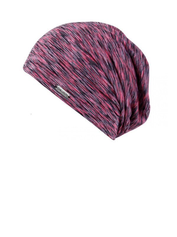 Beanie Helsinki zwart/roze met UV-Bescherming - chemo mutsje / alopecia mutsje Chemo mutsjes Mooi Hoofd - Beanie Helsinki zwart/roze met UV-Bescherming