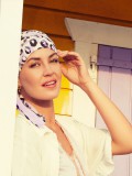 Sjaalmutsje Beatrice - Painted Leo - chemo hoofdbedekking / alopecia mutsje Sjaalmutsje Beatrice - Painted Leo - chemo hoofdbedekking / alopecia mutsje