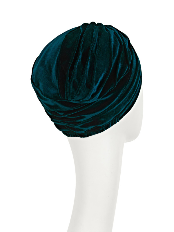 Turban Pearl Boho Spirit - Velvet Green - chemo mutsje velvet / alopecia hoofdbedekking Turban Pearl Boho Spirit - Velvet Green - chemo mutsje velvet / alopecia hoofdbedekking