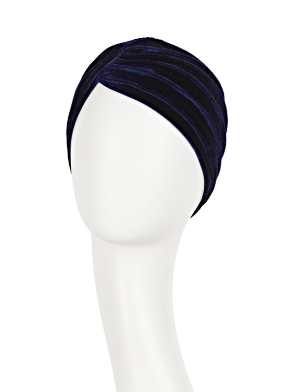 Turban Pearl Boho Spirit - Velvet Navy - chemo turban velvet / alopecia hoofdbedekking Turban Pearl Boho Spirit - Velvet Navy - chemo turban velvet / alopecia hoofdbedekking