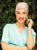 Hippe Chemo mutsjes winkel -Turban Sapphire Oriental Rose Paisley