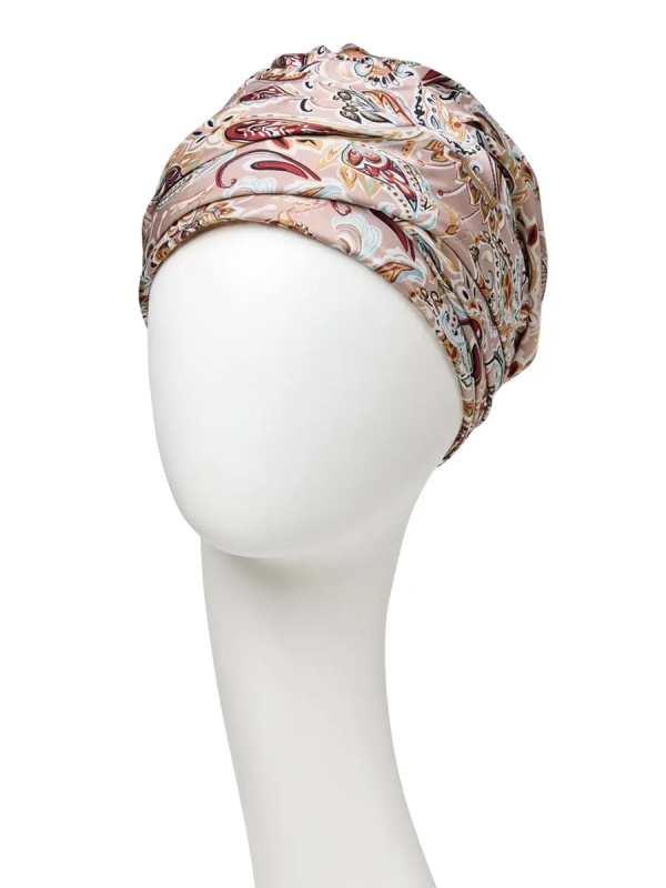 Hippe Chemo mutsjes winkel -Turban Sapphire Oriental Rose Paisley