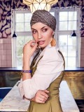 Hippe Chemo mutsjes winkel -Turban Sapphire Blue Ink