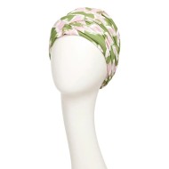 Hippe Chemo mutsjes winkel -Turban Sapphire Lime Garden