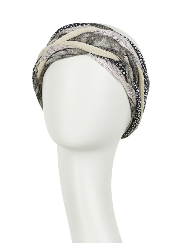 Turban Boho Spirit Scarlett Tulip & Snake - chemo muts / alopecia turban chemo muts /alopecia turban - Turban Boho Spirit Scarlett Tulip & Snake