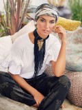 Turban Boho Spirit Scarlett Tulip & Snake - chemo muts / alopecia turban chemo muts /alopecia turban - Turban Boho Spirit Scarlett Tulip & Snake