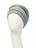 Mutsje Ruby Skye Zig-Zag Blues - chemo muts / alopecia hoofdbedekking
