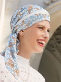 Sjaalmutsje Beatrice - Ikat Blues - chemo sjaaltje / alopecia hoofddoekje Chemo mutsjes Christine - Sjaalmutsje Beatrice - Ikat Blues - voorgevormd chemo sjaaltje