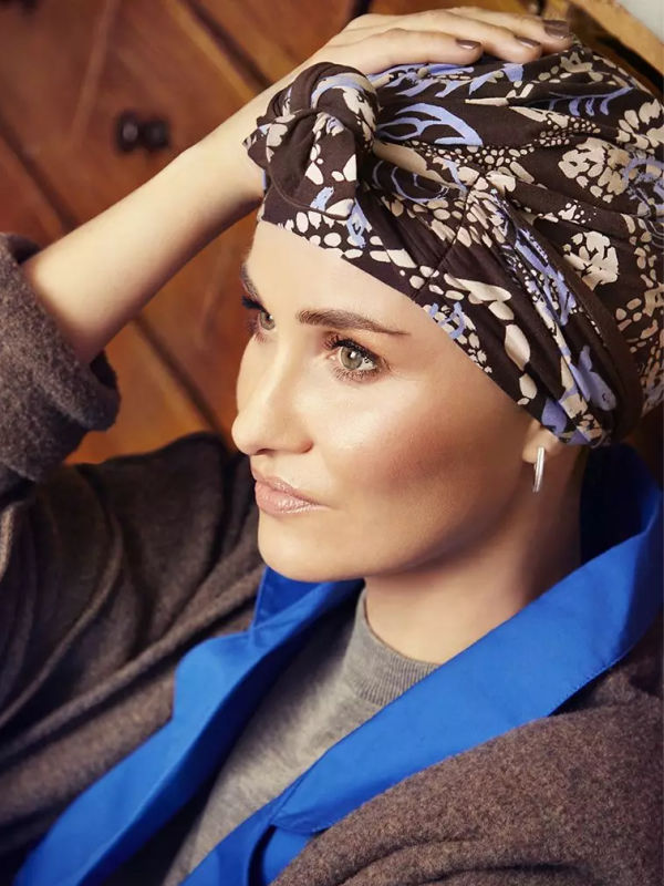 Hoofddoekjes chemo sjaals Christine Headwear Nederland - Sjaalmutsje Beatrice Autumn Blues