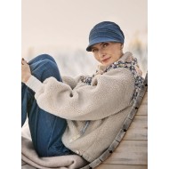 Cap HocShana - Dark Blue Denim - chemo cap / alopecia cap