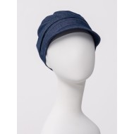 Cap HocShana - Dark Blue Denim - chemo cap / alopecia cap