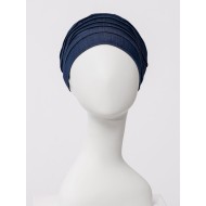 Top Yoga Dark Blue Denim - cancer hat / alopecia headwear