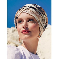 Turban Shakti Linnen Caramel Dreams - chemo muts /  alopecia mutsje