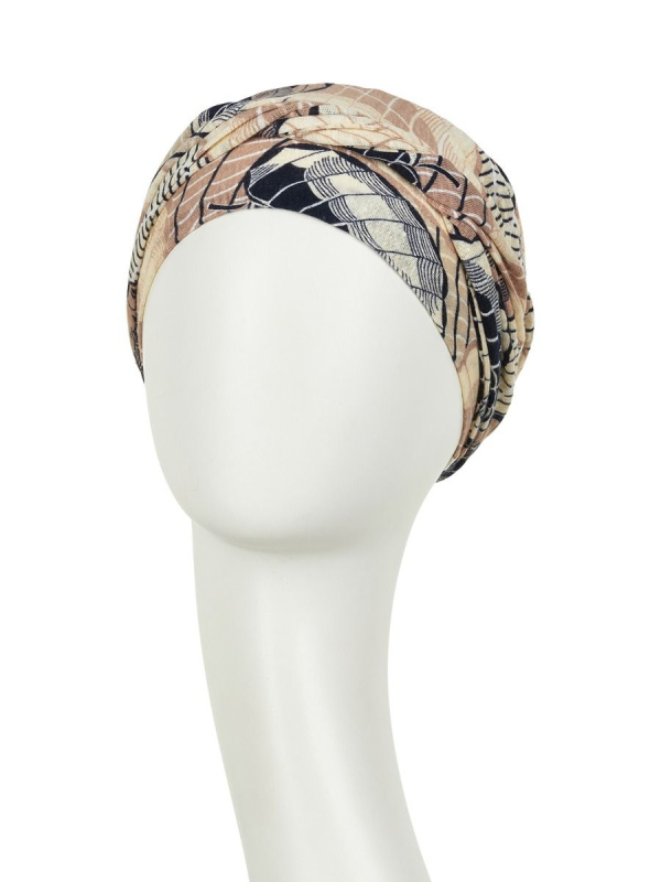 Turban Shakti Linnen Caramel Dreams - chemo muts / alopecia mutsje Turban Shakti Linnen Caramel Dreams - chemo muts / alopecia mutsje