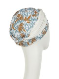 Turban Shakti Ikat Blues - chemo mutsje / alopecia mutsje Turban Shakti Ikat Blues - chemo mutsjes Christine headwear