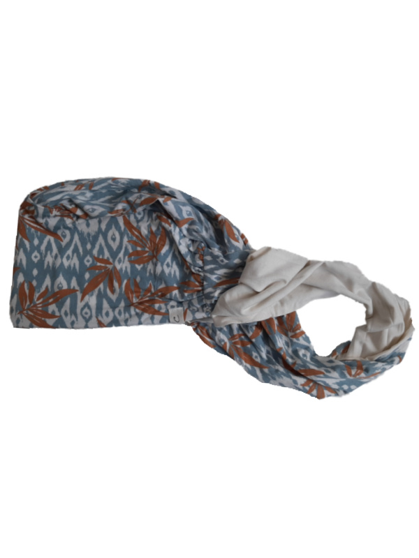 Turban Shakti Ikat Blues - chemo mutsje / alopecia mutsje Turban Shakti Ikat Blues - chemo mutsjes Christine headwear