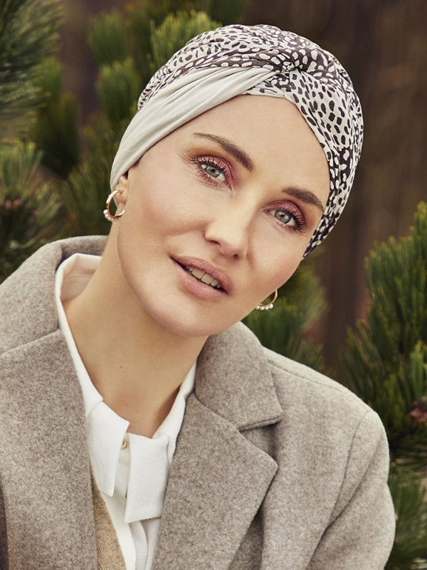 Chemo  mutsjes Christine Headwear - Turban Shakti Patchwork Leo - chemo hoofdbedekking / alopecia mutsje