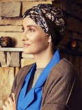 Chemo mutsjes Christine Headwear - Turban Shakti Autumn Blues - chemo muts / alopecia mutsje