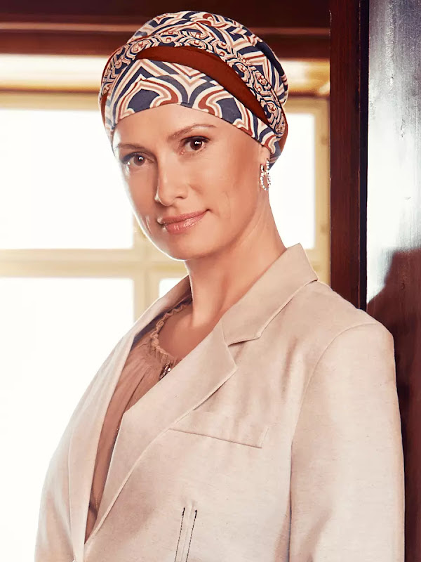Hippe Chemo mutsjes Christine Headwear - Turban Shakti Endless Shapes of Blue - chemo muts