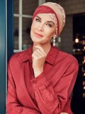 Hippe chemo mutsjes chemo - Turban Shakti Golden Sunlit - alopecia vrouwen