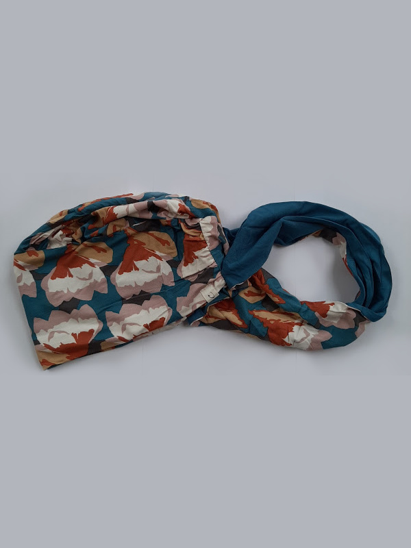 Turban Shakti Printed Autumn Cherry - chemo mutsje / alopecia hoofdbedekking Turban Shakti Printed Autumn Cherry - chemo mutsje / alopecia hoofdbedekking