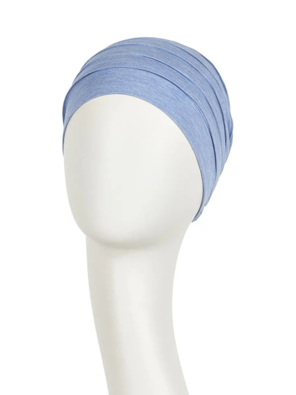 Chemo mutsjes Christine Headwear Nederland - Top Yoga Blue Melange