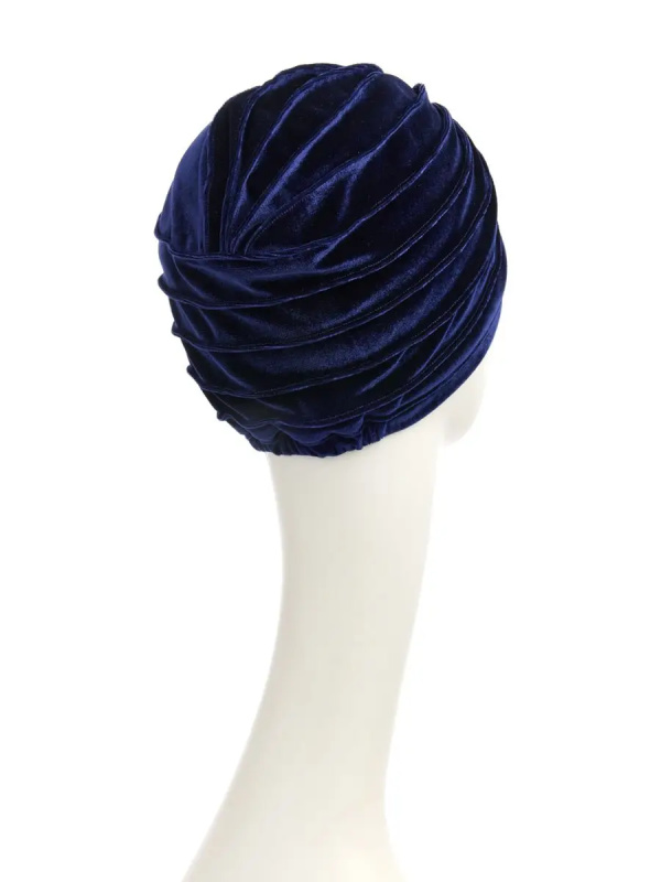 chemo mutsjes chemo muts winter -Turban Hoc Pearl - Velvet Emerald Blue