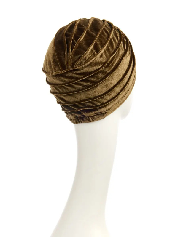 chemo mutsjes chemo muts winter -Turban Hoc Pearl - Velvet Hazel Gold