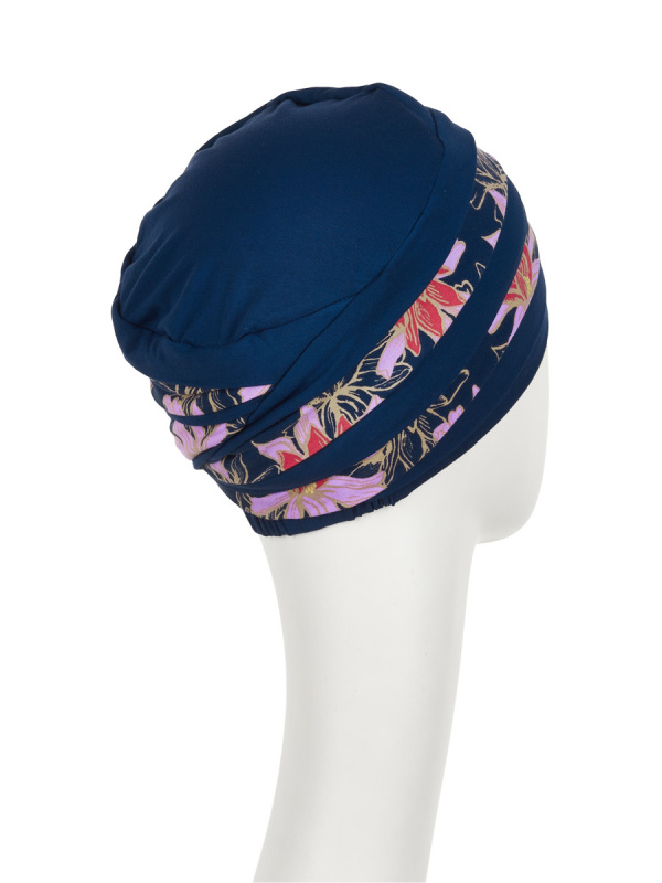 Top Shanti Flowering Blues - chemo mutsje / alopecia hoofdbedekking Top Shanti Flowering Blues - chemo mutsje / alopecia hoofdbedekking