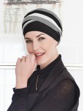 Top Shanti Grijs Zwart Ivoor - chemo muts / alopecia hoofdbedekking Top Shanti Grijs Zwart Ivoor - chemo muts / alopecia hoofdbedekking