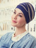 Top Shanti nachtblauw/zand - chemo mutsje / alopecia hoofdbedekking Top Shanti nachtblauw/zand - chemo mutsje / alopecia hoofdbedekking