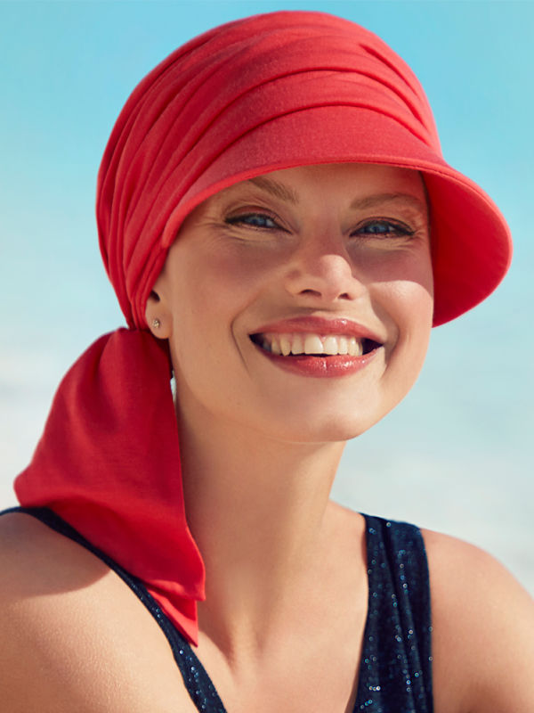 Pet B.B. Brianca Red - chemo mutsje / alopecia mutsje Pet B.B. Brianca Red - chemo mutsjes christine