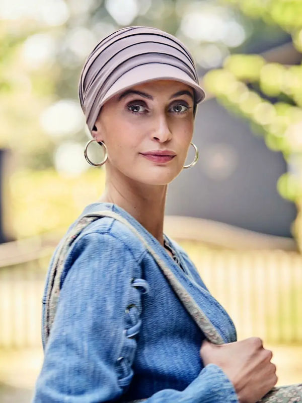 Cap HocYoga - Brown - chemotherapy headwear / alopecia cap 
