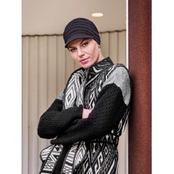 Pet HocYoga - Zwart - chemo muts / alopecia mutsje Chemo Pet HocYoga - Zwart - chemo petjes - chemo mutsjes christine