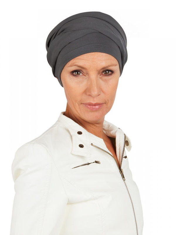 Top PLUS antra - mutsje voor chemo - alopecia vrouwen