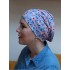 Hippe chemo mutsjes chemo muts - Top Tio Flowers Rusty/Blue