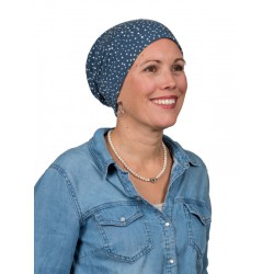 Top Tio Blue Dots - chemo hat / alopecia hat Top Tio Blue Dots - chemo hat / alopecia hat