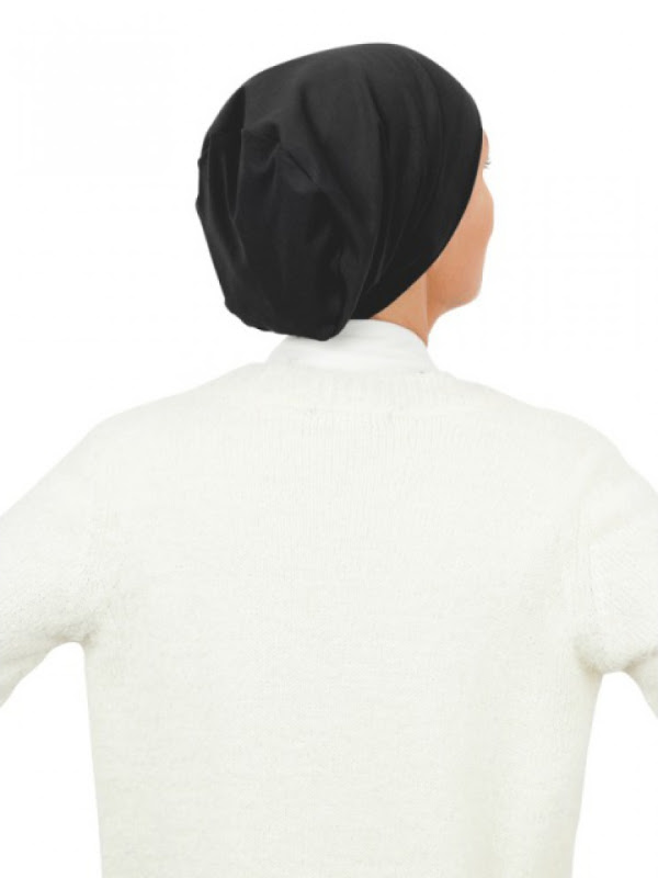 Chemo mutsjes katoen - Top Tio zwart - chemomuts / alopecia mutsje