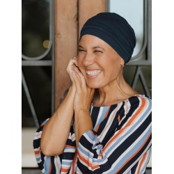 Top Aura Navy - chemo mutsje / alopecia mutsje Hippe Chemo mutsjes chemo muts - Top Aura Navy