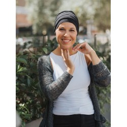 Top Aura Black - cancer hat / alopecia headwear Top Aura Black - cancer hat / alopecia headwear