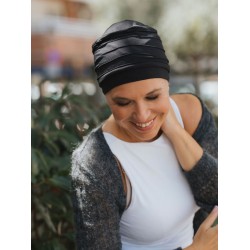 Top Aura Black - cancer hat / alopecia headwear Top Aura Black - cancer hat / alopecia headwear