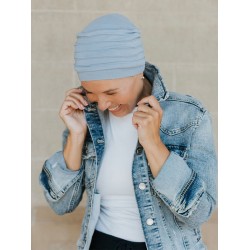 Top Aura Lavender Blue - cancer hat / alopecia headwear Top Aura Lavender Blue - cancer hat / alopecia headwear