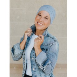 Top Aura Lavender Blue - cancer hat / alopecia headwear Top Aura Lavender Blue - cancer hat / alopecia headwear