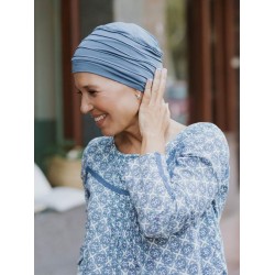 Top Aura Denim Blue - cancer hat / alopecia headwear Top Aura Denim Blue - cancer hat / alopecia headwear