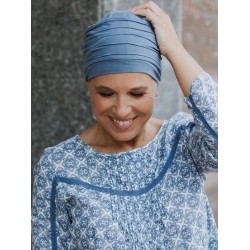 Top Aura Denim Blue - cancer hat / alopecia headwear Top Aura Denim Blue - cancer hat / alopecia headwear