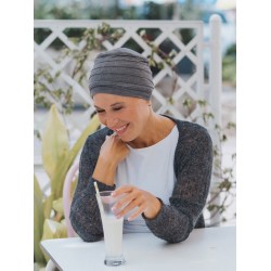 Top Aura Grey Melange - cancer hat / alopecia headwear Top Aura Grey Melange - cancer hat / alopecia headwear