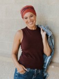 Top Ayana - Pomegranate/Bordeaux - chemo hat / alopecia headwear