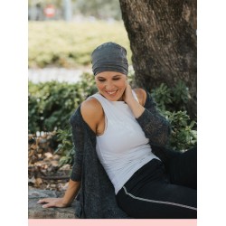 Sleep Cap grey melange - chemo hat / alopecia hat